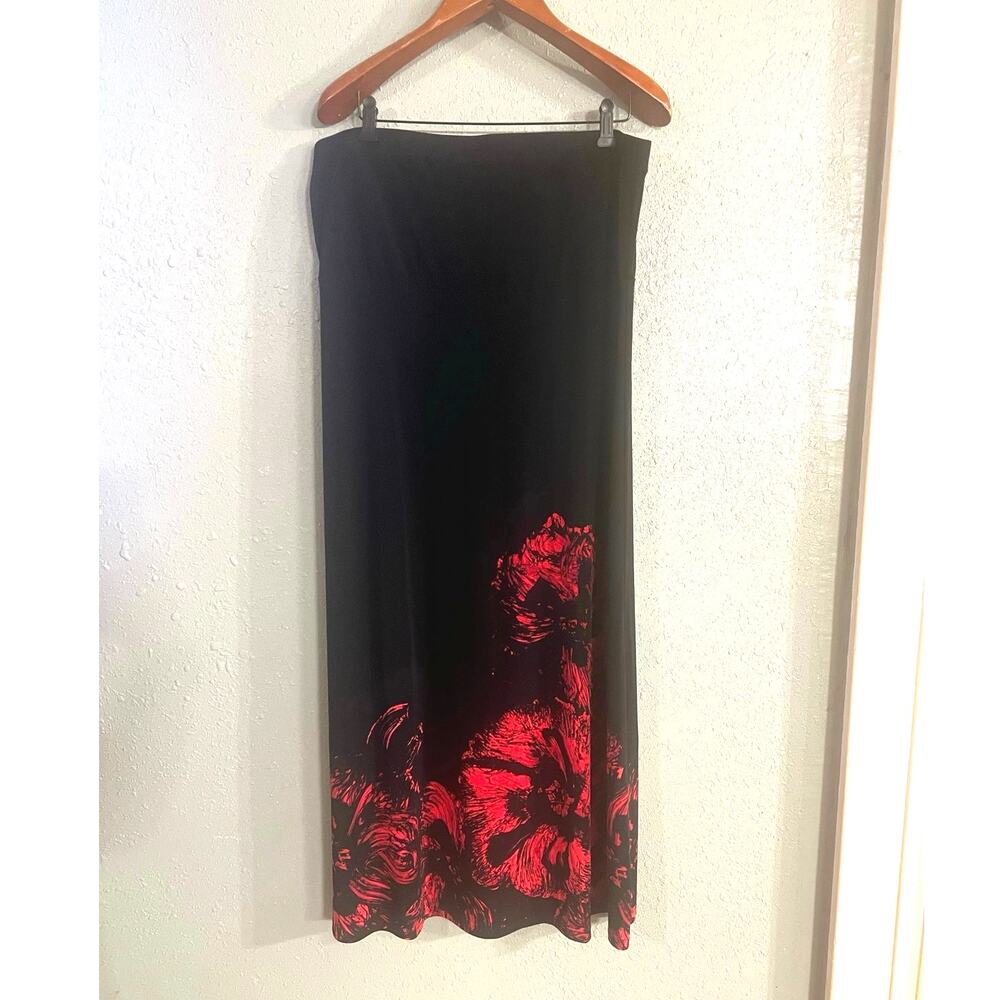 Lane Bryant Women's Strapless Maxi Dress Floral Whimsygoth Dark Feminine 18/20